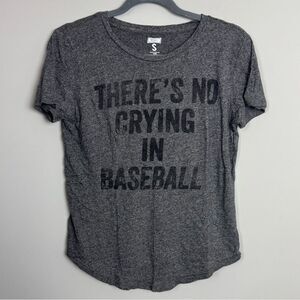 TAILGATE | Gray Graphic T-Shirt There’s No Crying in Baseball Women’s Size Small